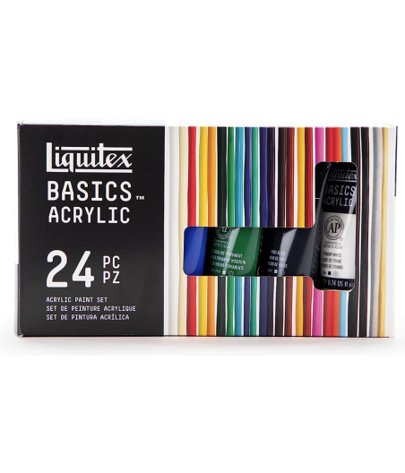 Liquitex 3699328 Basics Studio Acrylfarbe, 24 Farben