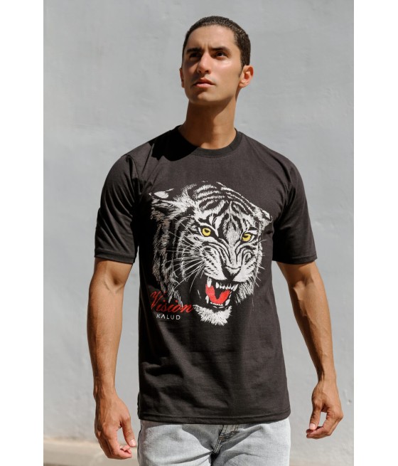T-Shirt Men Tiger KALUD Tiger Print Herren T-Shirts Mit Kurzen Ärmeln