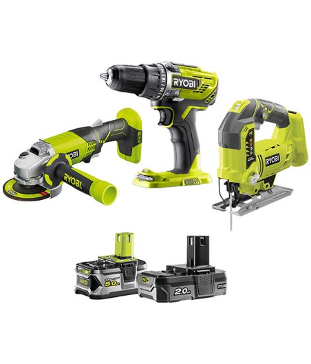 Ryobi R18CK3C-252S Multi Set, schrauben, bohren, sägen, schleifen