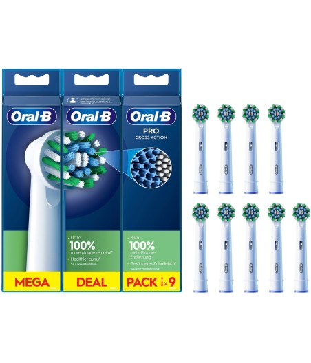 Oral-B Pro CrossAction Aufsteckbürsten Replacement Toothbrush (9 pcs)