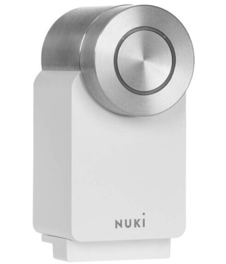 Nuki Smart Lock Pro 4. Gen weiß elektronisches Türschloss, Smart Lock