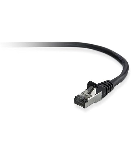 Belkin Netzwerk-Kabel, Ethernet Kategorie 6 schwarz Schwarz 2 Meter