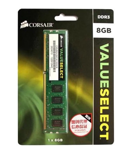 Corsair CMV8GX3M1A1333C9 Value Select 8GB (1x8GB) DDR3 1333 Mhz CL9 Standard Desktop Memory